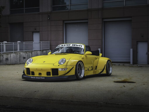 Porsche 993 Cab&rsquo; RWB – La Nohra d&rsquo;Akira… et en plus, elle est jaune !
